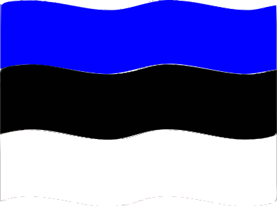 Flag of Estonia wave clipart