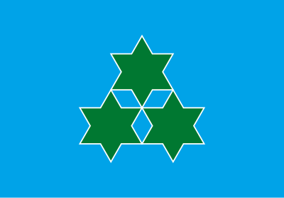 Flag of former Mori, Hokkaido clipart