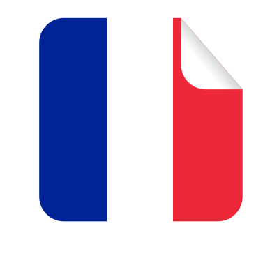 Flag of France peeling sticker clipart