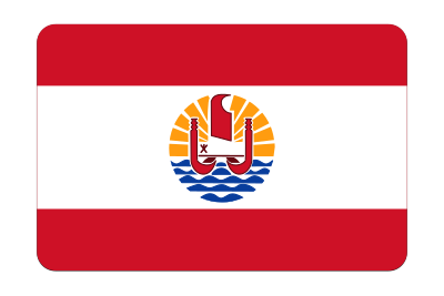 Flag of French Polynesia (bevelled) clipart