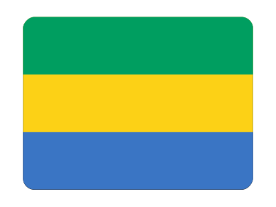Flag of Gabon (bevelled) clipart