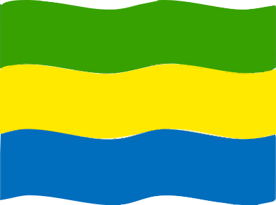 Flag of Gabon wave clipart