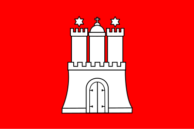 Flag of Hamburg clipart