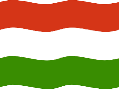 Flag of Hungary wave clipart