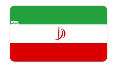Flag of Iran (bevelled) clipart