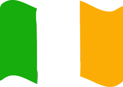 Flag of Ireland wave clipart