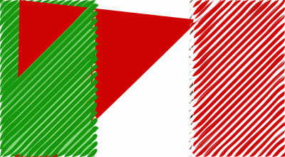 Flag of Italy linear clipart