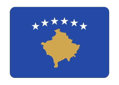 Flag of Kosovo (bevelled) clipart