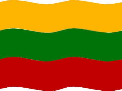 Flag of Lithuania wave clipart