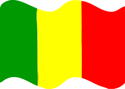 Flag of Mali wave clipart