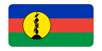 Flag of New Caledonia (bevelled) clipart