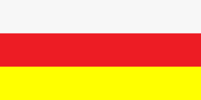 Flag of North Ossetia-Alania clipart
