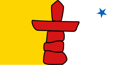 Flag of Nunavut, Canada clipart
