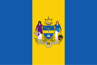 Flag of Philadelphia with LED clipart