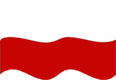 Flag of Poland wave clipart