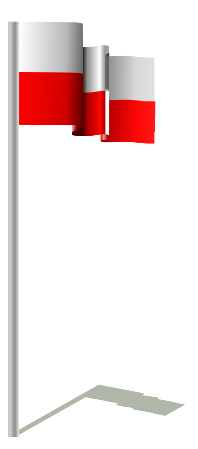 Flag of Poland (wind) clipart