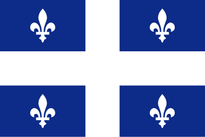 flag of Quebec Canada clipart