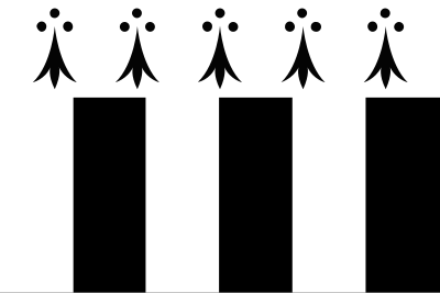 Flag of Rennes, France clipart