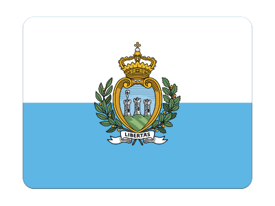 Flag of San Marino (bevelled) clipart