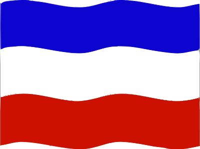 Flag of Serbia Montenegro wave clipart