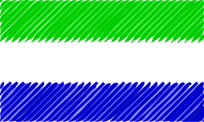 Flag of Sierra Leone linear clipart