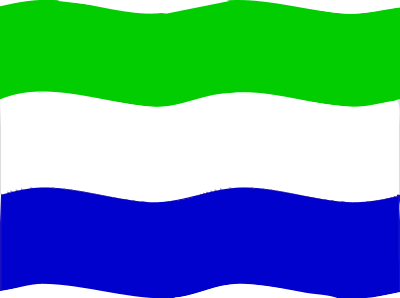 Flag of Sierra Leone wave clipart