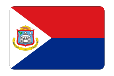 Flag of Sint Maarten (bevelled) clipart