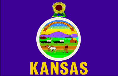 Flag of State of Kansas clipart