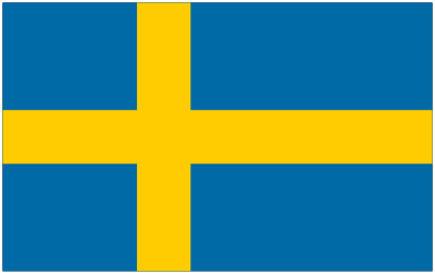 Flag of Sweden with shadow clipart