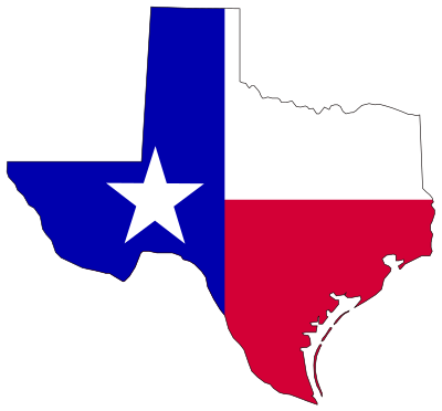 Flag of Texas in Texas clipart