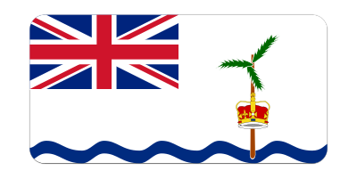 Flag of the British Indian Ocean Territory (bevelled) clipart