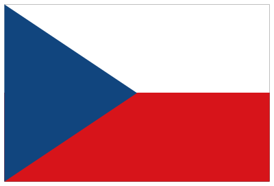 Flag of the Czech Republic with shadow clipart