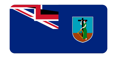 Flag of the Monserrat (bevelled) clipart
