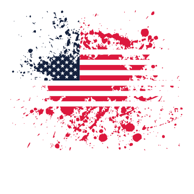 Flag of the USA ink splatter clipart