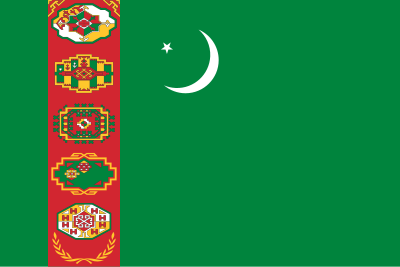 Flag of Turkmenistan clipart