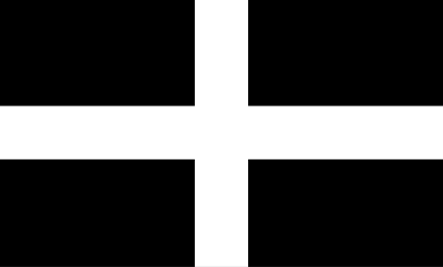 Flag of UK Kernow - Cornwall clipart