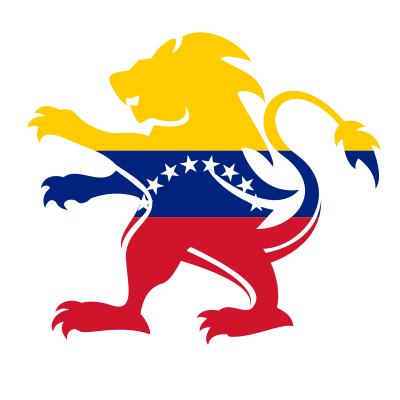 Flag of Venezuela heraldic lion clipart