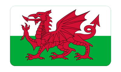 Flag of Wales (bevelled) clipart