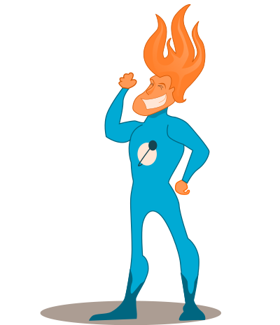 Flame man clipart