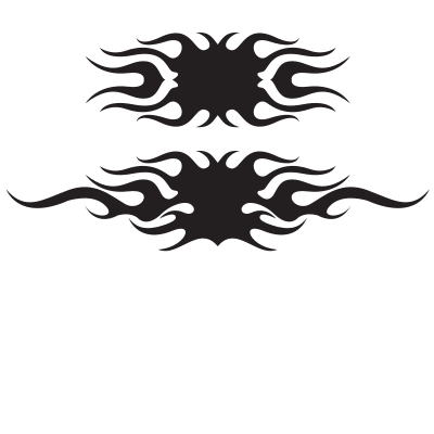 Flames silhouette tattoo clip art clipart