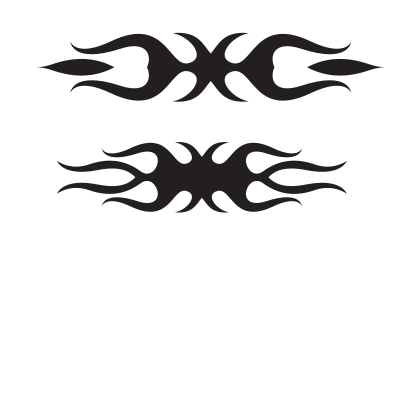 Flames silhouette tattoo design clipart