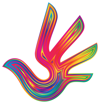 Flaming Dove Hand clipart