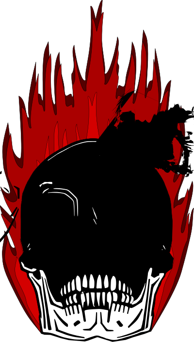Flaming Skull clipart