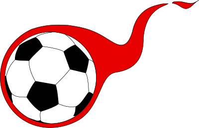 Flaming soccer ball clipart