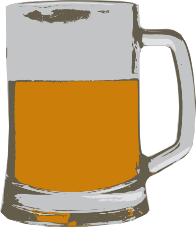 Flat Beer Mug clipart