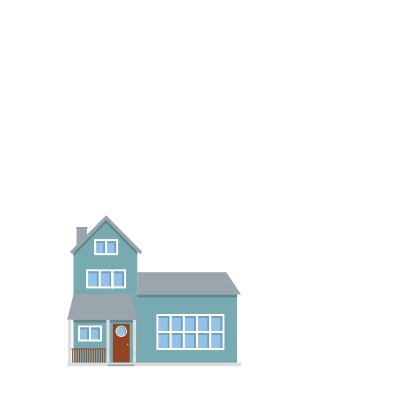 Flat Design 2D House clipart