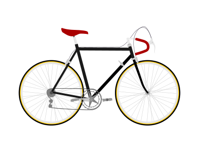 Flat design Race Bicycle clipart