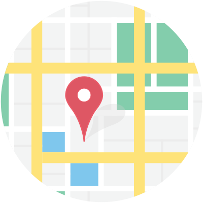 Flat map clipart