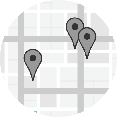 Flat map gray clipart