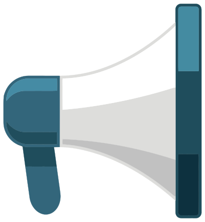 Flat Shaded Bullhorn clipart